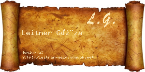 Leitner Géza névjegykártya